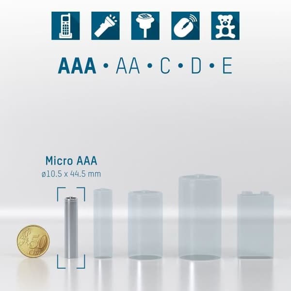 ANSMANN Micro AAA batteri 1,2V typ 1100mAh - NiMH AAA batteri, 8 st