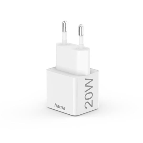 Snabb laddare - Vit - 20 W - USB-C - Power Delivery - Qualcomm Quick Charge