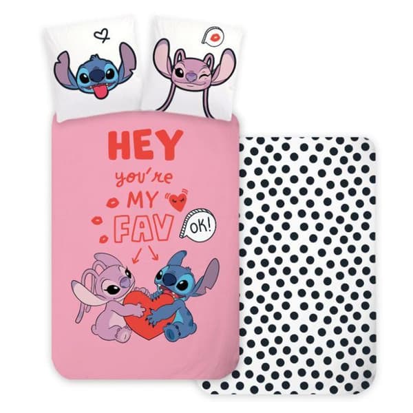 Lilo och Stitch Hey sängkläder, babybäddset 100×135 cm, 40×60 cm