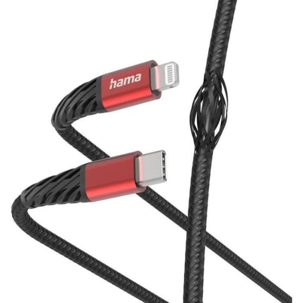 Hama Extreme - 1,5 m - Lightning - USB C - Männlich - Männlich - Schwarz - Rot () - 00201541
