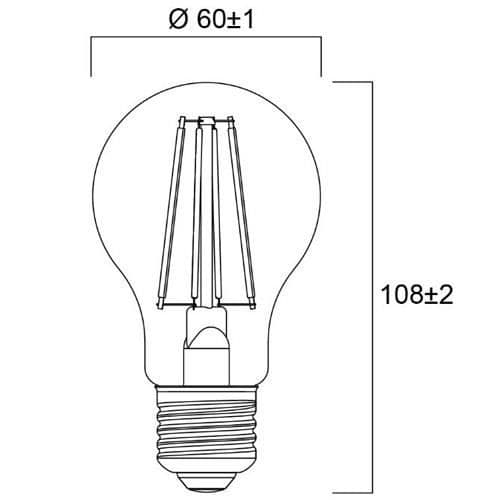 Lampe TOLEDO RT GLS CL 827 E27 7W - SYLVANIA - 0029549