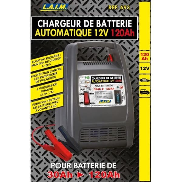 BATTERILADDARE 12V 120AH AUTOMATISK (10A)