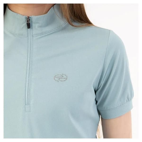 Polo för ridning halv-zip flicka BR Equitation Eevolv Kady