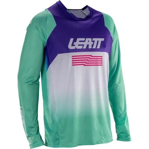 Långärmad motocrosströja Leatt 4.5 Lite - turkos/lila/vit