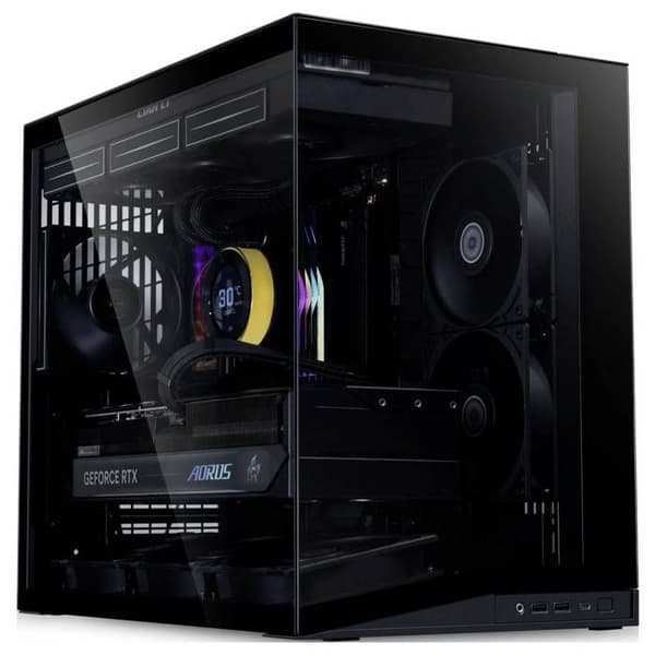 mini-tour Lian Li O11 Dynamic Mini V2 Flow Chassi, PC Chassi, svart gaming chassi