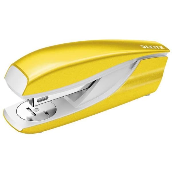 Kontorsstiftare - Leitz - 5502 - Gul - Modern design - Trådbunden