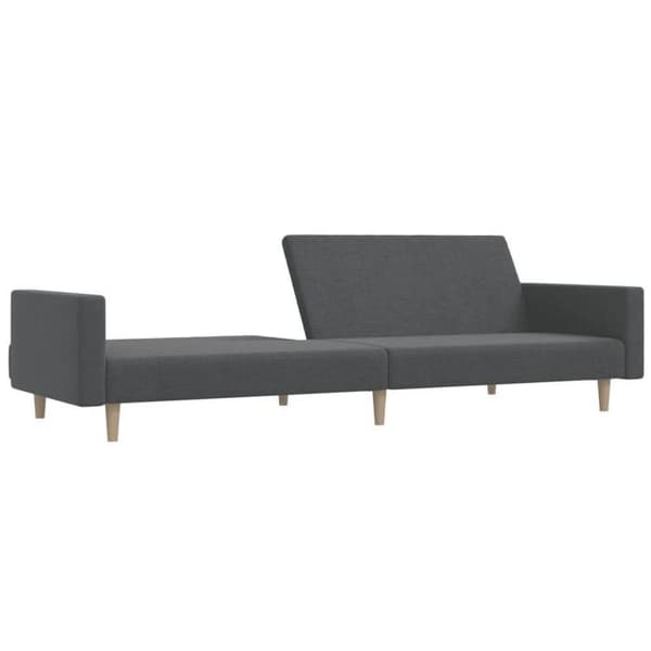 vidaXL 2-sits bäddsoffa ljusgrå tyg 375727