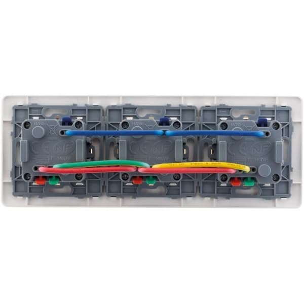 Triple pris affleurande Artezo 2P+T + låda - vit - Zenitech