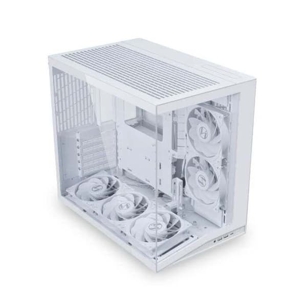 PC-chassi - Lian-Li O11D Mini V2 Flow - Mini-ITX - Vit - Härdat glas