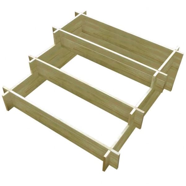 vidaXL 3-vånings plantering 90x90x35 cm Impregnerat trä