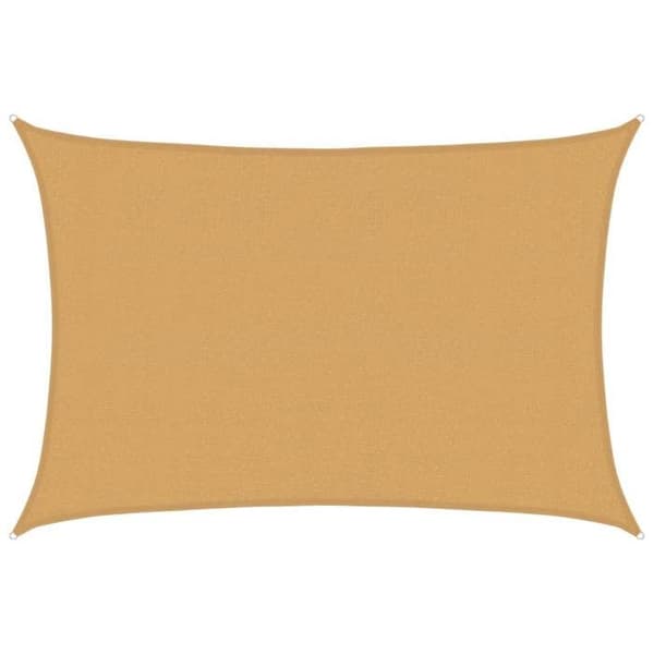 vidaXL Solskyddsduk 160 g/m² rektangulär sand 3x4,5 m PEHD 4002040