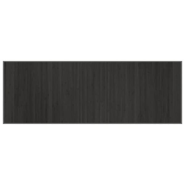 vidaXL Rektangulär matta grå 70x200 cm bambu, vardagsrumsmatta, köksmatta, rektangulär matta, sovrumsmatta till 376874