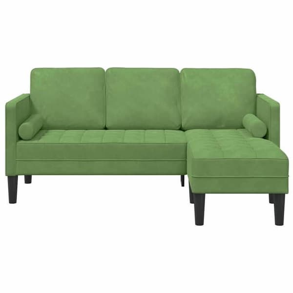 Set av ljusgröna soffor 173 x 131 x 67 cm sammet
