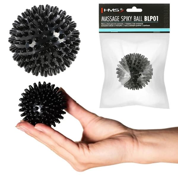 Massageboll - HMS - BLP01 - Svart - PVC - 6 cm