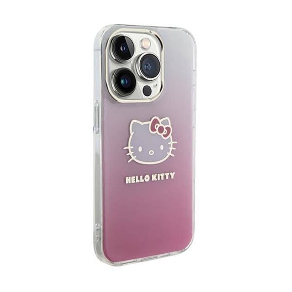 iPhone 15 Pro Max-fodral - HELLO KITTY - Gradient Electrop Kitty Head - Rosa - Ansluten enhet