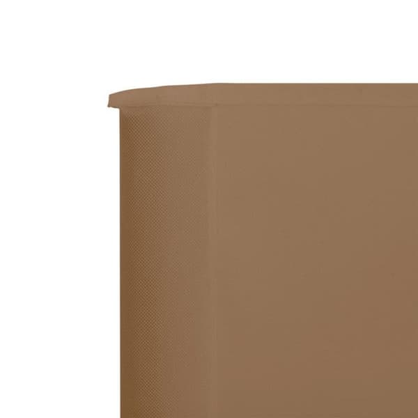 vidaXL 5 Panel Room Divider Tyg 600x80 cm Taupe