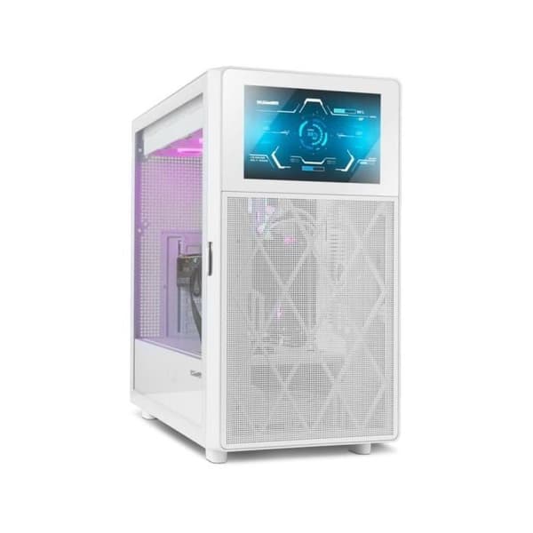 PC-chassi - NOX - Hummer BIOS - Härdat glas - USB 3.2 - LCD-skärm 8"