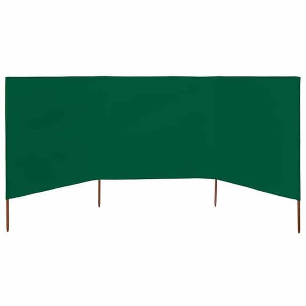 vidaXL 3-Panel Rumsavdelare Tyg 400 x 80 cm Grön