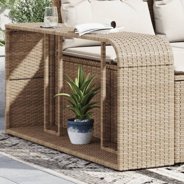 Förvaringshyllor 2 st beige vävd plast