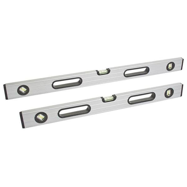 Vattenpass - MANNESMANN - 600 mm - Aluminium - 2 bubblor - Dubbel ribba