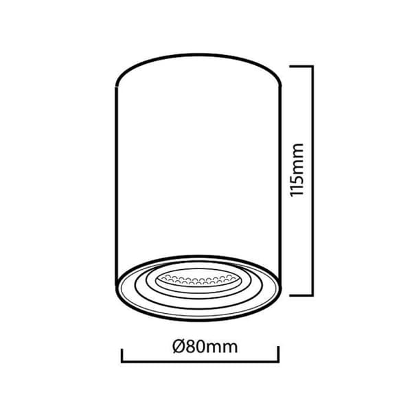 Belysning - MCE - GU10 - Aluminium - 40W - Vit - Inomhus
