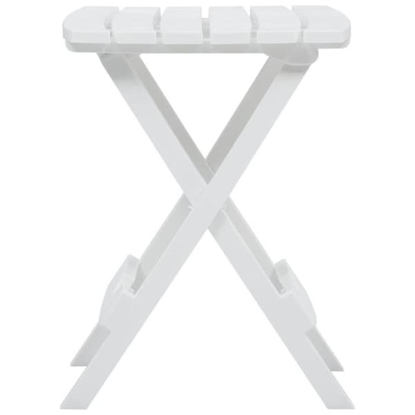 vidaXL Fällbart trädgårdsbord 45,5x38,5x50 cm Vit