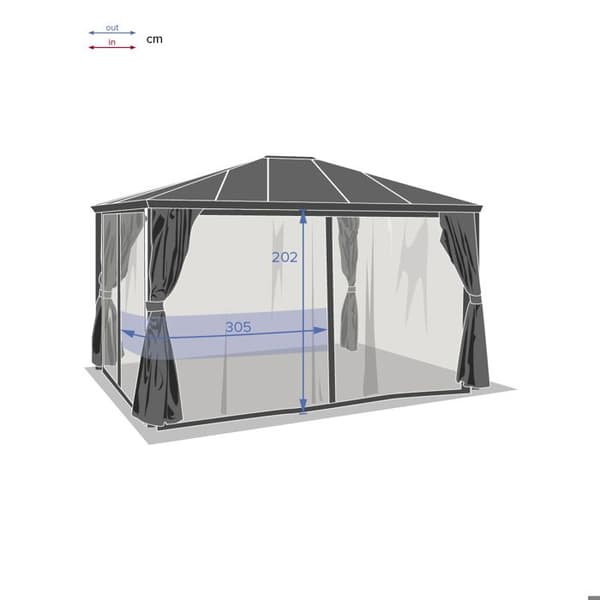 Pergola-moskitnät "Belize" skiffer i polyester - Hespéride