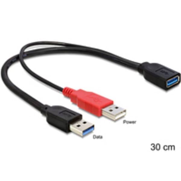USB-kabel - DeLOCK - 30 cm - USB 3.0