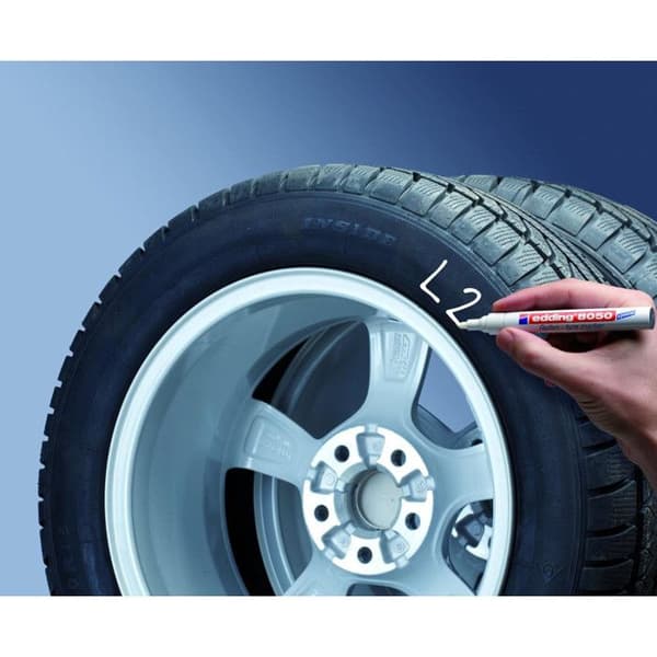Edding 8050 4-8050049 Vit tygpenn 2 mm, 4 mm