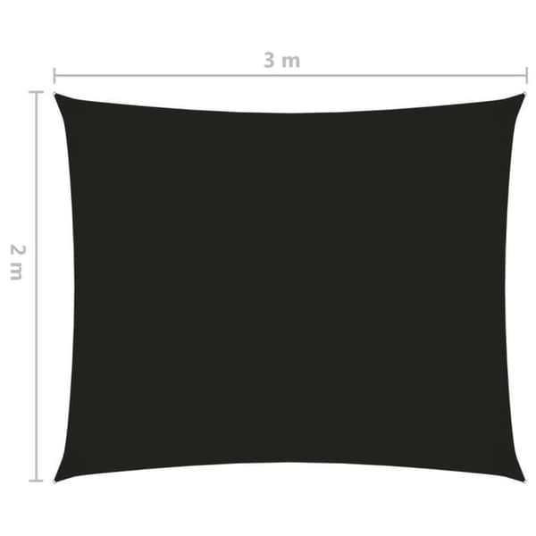 vidaXL Parasoll Sail Oxford Tyg Rektangulär 2x3 m Svart