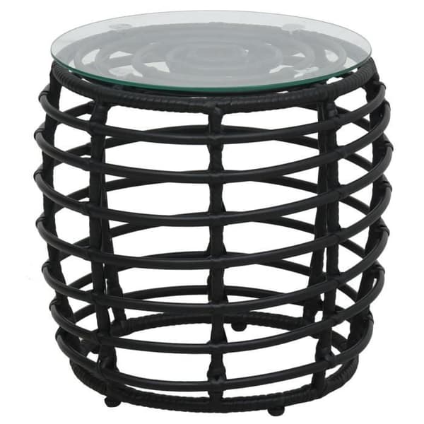 vidaXL 3-delad Bistro Set Poly Rattan Svart