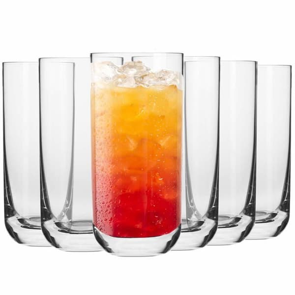 Glas / Mug - KROSNO - Mug 360 ml - Set om 6 - Cylindrisk - Tål diskmaskin
