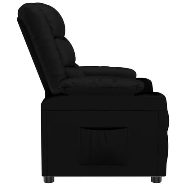 348042 vidaXL Recliner Stolar Svart Konstläder