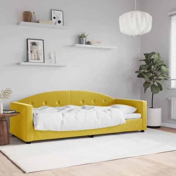 vidaXL Bäddsoffa gul 80x200 cm sammet 354134