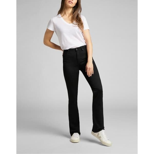 Lee Breese Boot damjeans i svart - hög midja - bootcut passform - stretchig