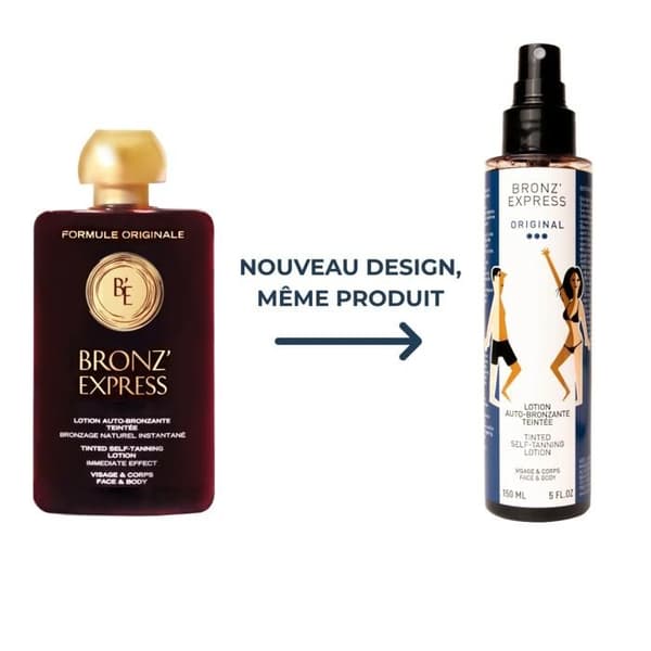 Lotion för själbrunande ansikte och kropp Bronz'Express