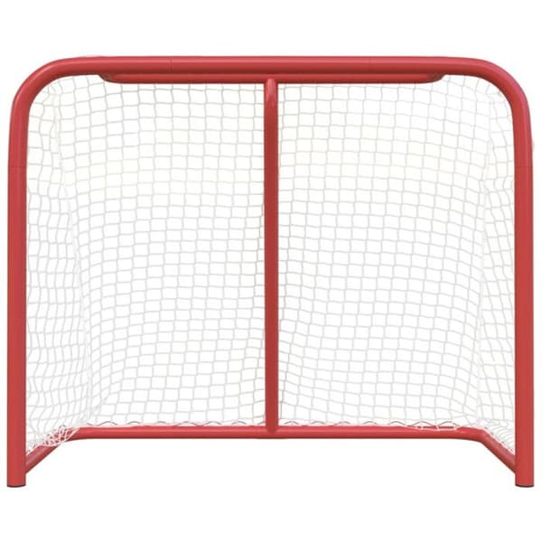 Rött och vitt hockeymål 183x71x122 cm polyester