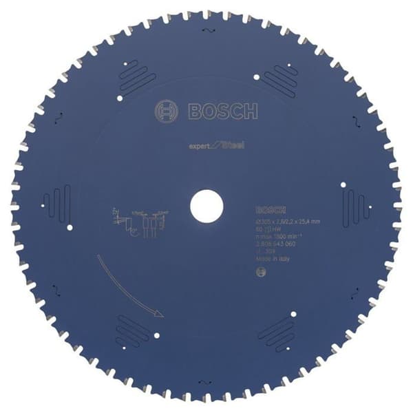 Cirkelsågblad - BOSCH - Expert för stål - 305 mm - 60 tänder - Antivibration