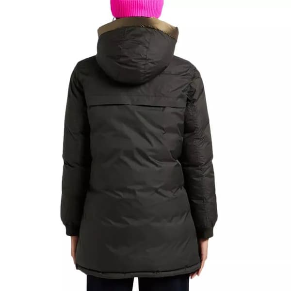 Reversible lång puffjacka med huva för kvinnor Schott RIVERSA2W