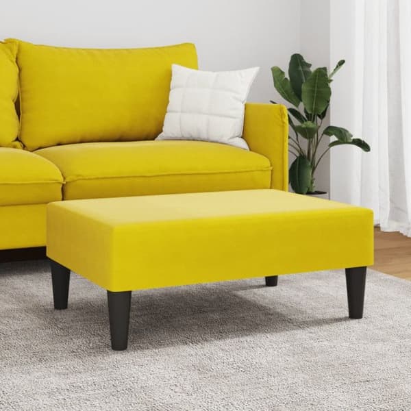 Repose pied gul 77x55x31 cm sammet
