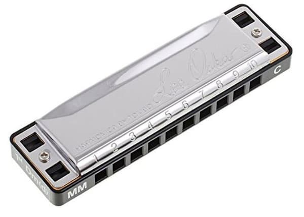 Harmonica - Lee Oskar - Melody Maker - D-dur - 10 diatoniska hål - Lock i rostfritt stål