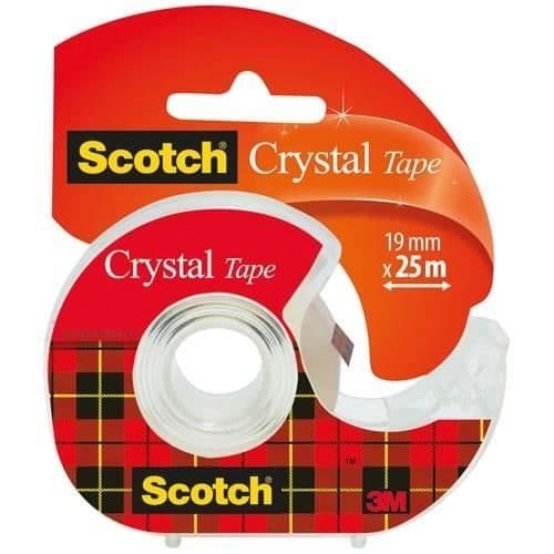 SCOTCH - Tejp - Crystal - På hållare - 19 mm x 25 m
