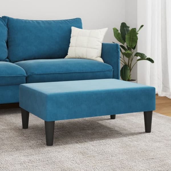 Repose pied blå 77x55x31 cm sammet
