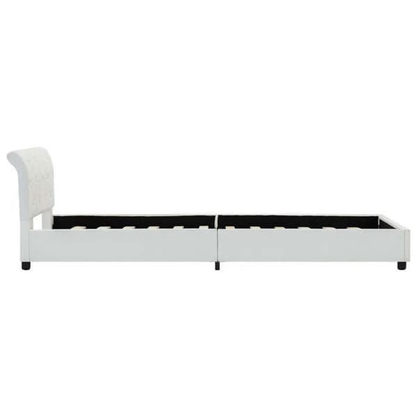 vidaXL Sängram Vit Konstläder 100 x 200 cm 284871