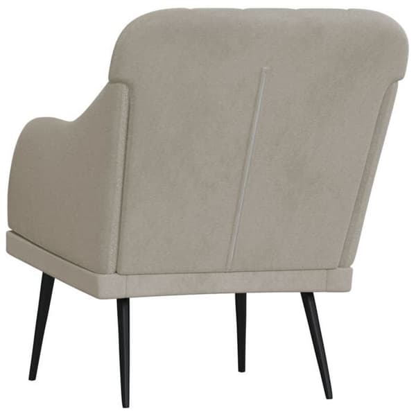 vidaXL Fåtölj Ljusgrå 63x76x80 cm Sammet 351454