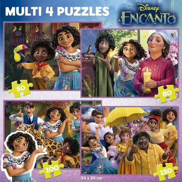 Disney Encanto progressiva pussel - 4 svårighetsgrader - Educa varumärke