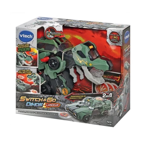 VTECH - Switch & Go Dinos Launcher - Tyram, Super T-Rex Flame Thrower