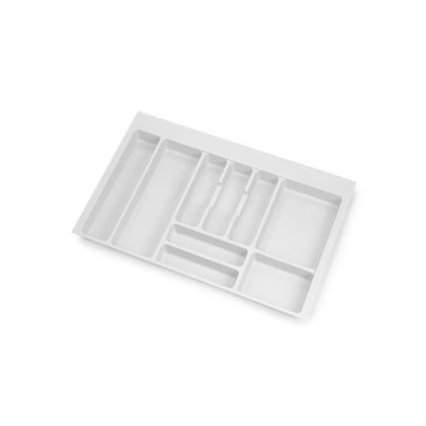 Emuca Bestickbricka Optima Vertex/Concept 500mm (16mm panel), 800, Vit plast, Plast.