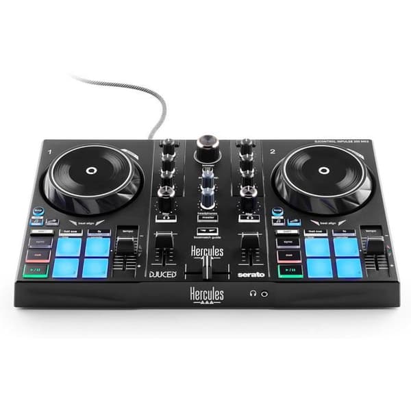 DJ-kontroller USB - DJ Control Inpulse 200 MK3 - USB-C bussdriven - Taktile joghjul 90 mm - 4 multifunktionella pads