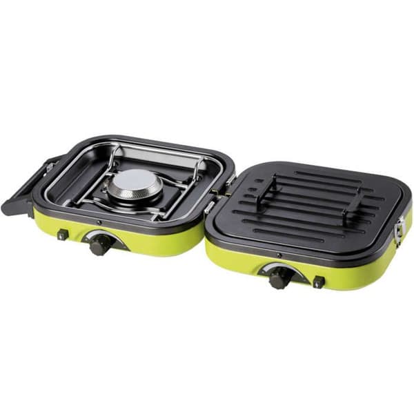 Kompakt dubbel campingkök med grill